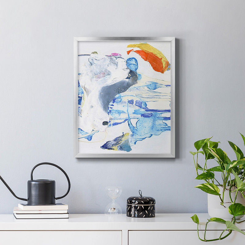Evidence II Premium Framed Canvas - Ready to Hang, 24" H x 20" W, Silver