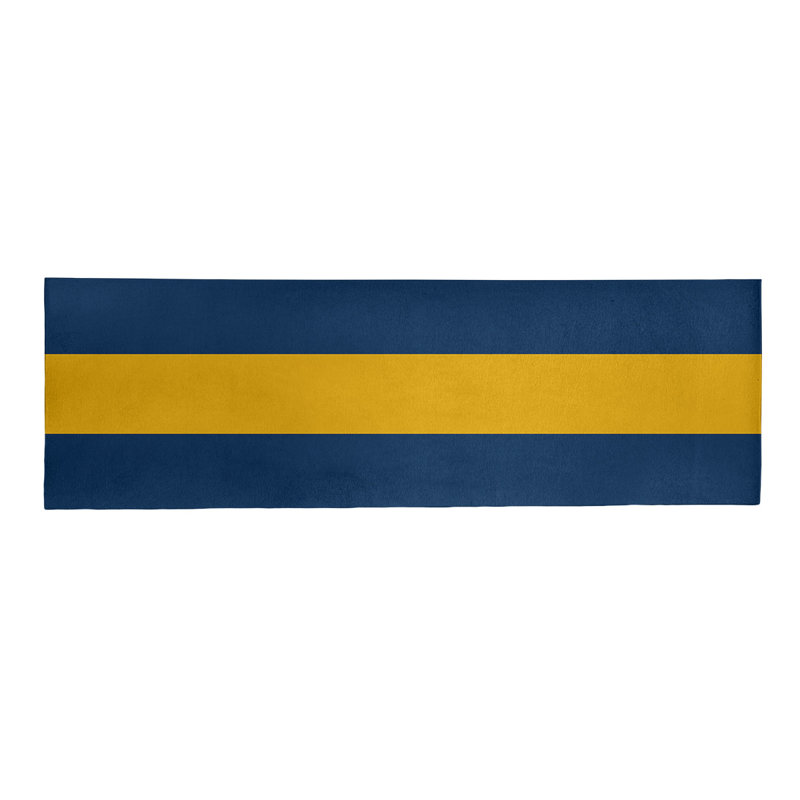 Tapis bleu/jaune, Tapis de couloir 2 pi 6 po x 8 pi