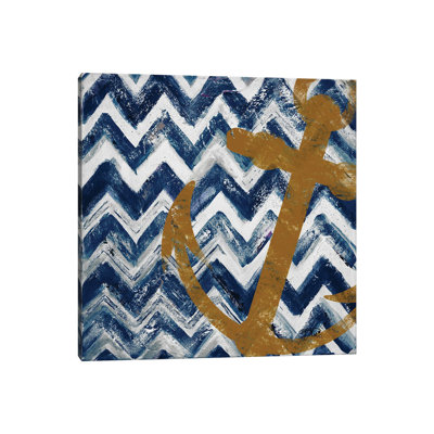 "Nautical Chevron I" par Patricia Pinto, reproduction d’art