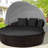 66" Outdoor Daybed Cushion Waterproof Replacement Round Bed Cushion-1969706688