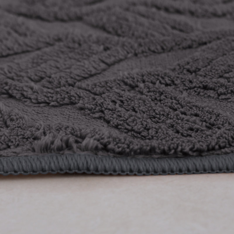 Ensemble de tapis de bain à motif géométrique Scaife, Gris