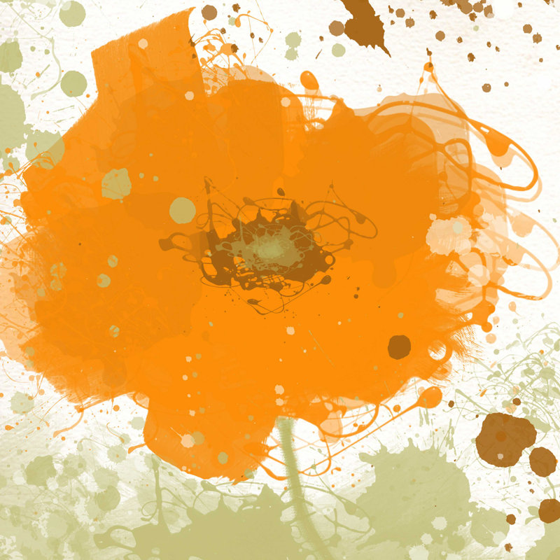 Orange moderne, H 30 po x l 30 po x P 1,25 po