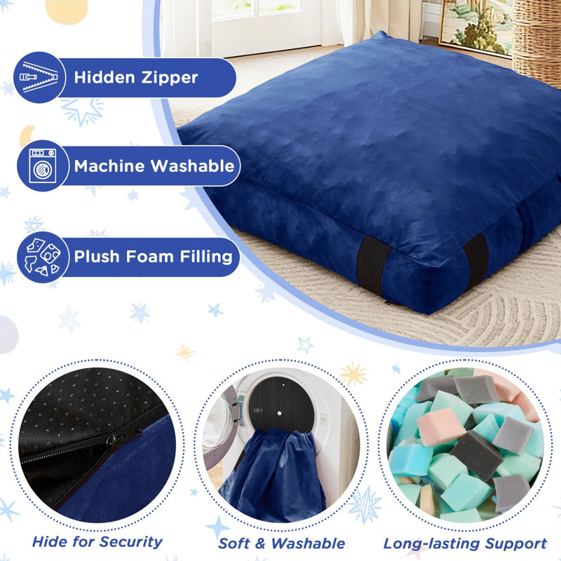 Polyester Indoor Classic Bean Bag, 4FT, Navy