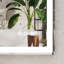 Miroir de salle de bain 48 po x 36 po à DEL - Fixation murale, interrupteur tactile anti-brouillard, lumières réglables, moderne, sécuritaire, imperméable, moderne, imperméable, structure ferme