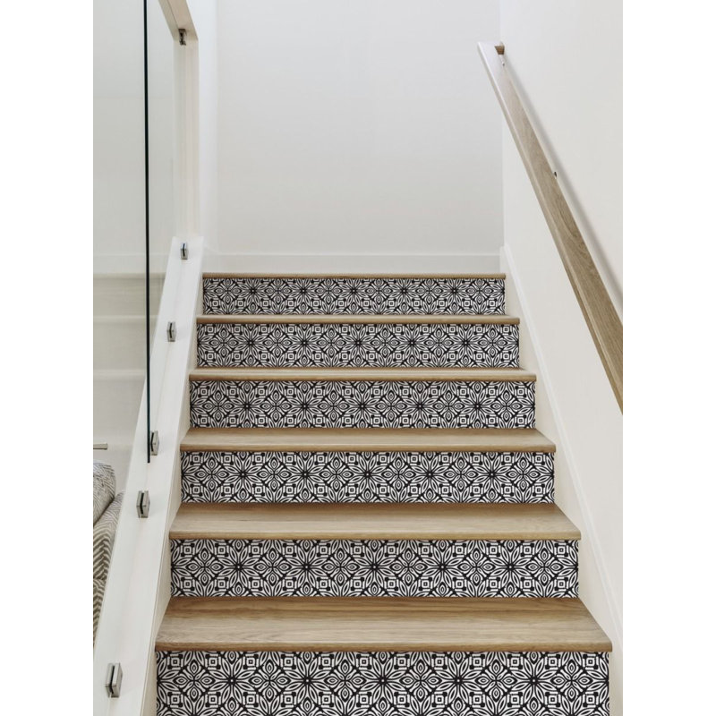 Autocollants muraux autocollants pour escalier Peel & Stick, H 7 po x l 48 po