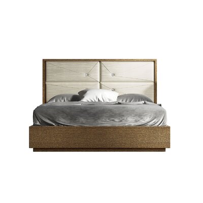 Tufted Solid Wood and Upholstered Standard Bed -  Orren Ellis, E6029B73C52D4088994CD1E6454AF389