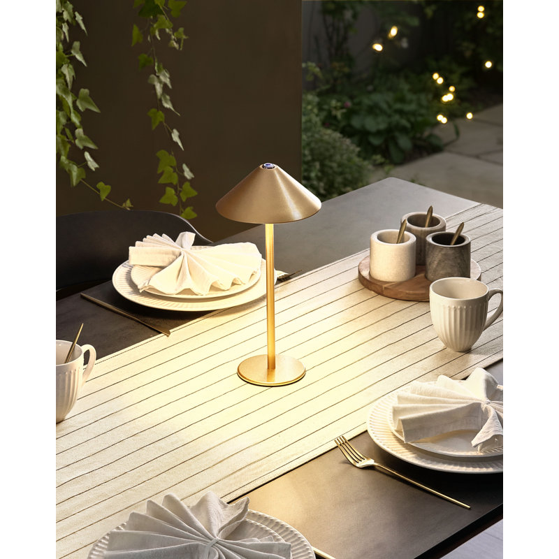 Aluminium Table Lamp, Gold