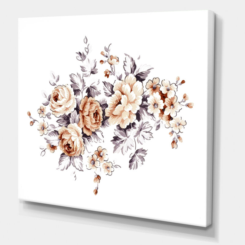 Roses sauvages roses - Peinture sur toile, H 30 po x l 30 po x P 1 po, Toile tendue