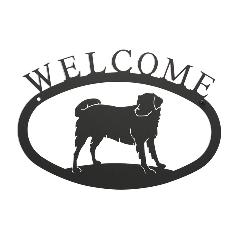 Dog - Welcome Sign Large, 7.88" H x 11.38" W x 0.05" D