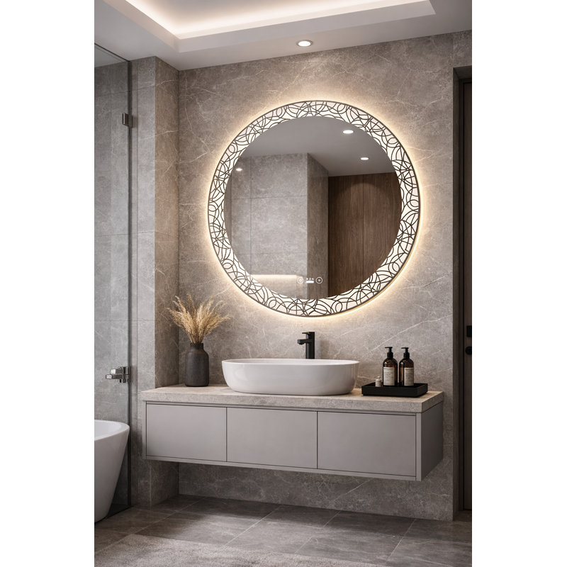 Miroir décoratif de salle de bain 24 po x 24 po Mango Tile