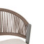 Ensemble de 2 tabourets de bar d'extérieur à structure en aluminium d'une hauteur de 30,25 po avec dossier en PE en rotin, coussin résistant à l'eau et pieds en grain de bois-125943511-110090622-121691132