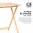 PJ Wood 5 Pack XL Oversize Tray Table for Living Room or Kitchen, Natural Wood-119688695