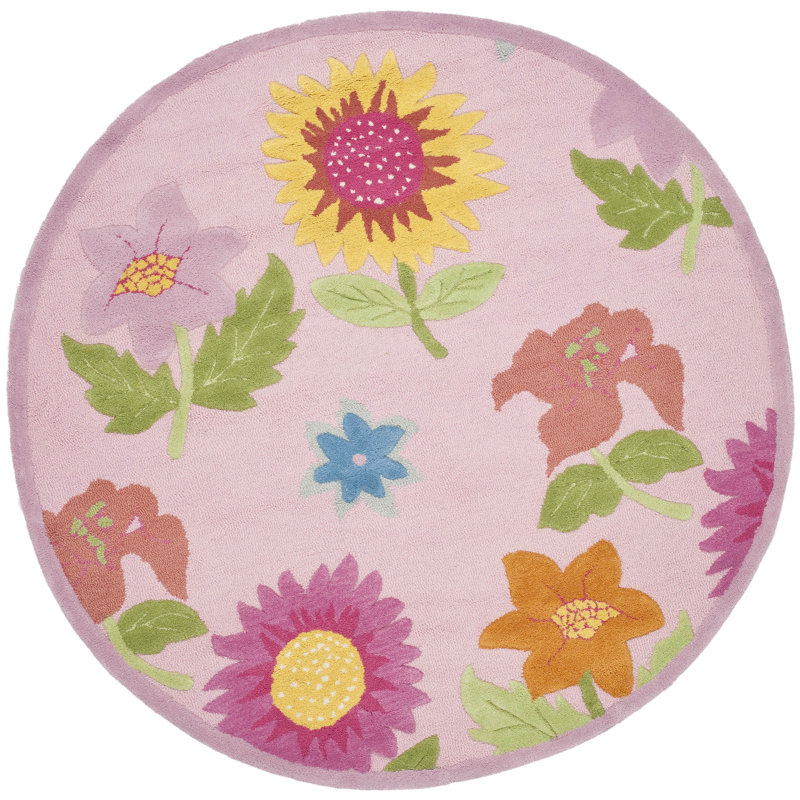 Claro Hand Tufted 80% Wool And 20% Cotton Rug, Round 4'