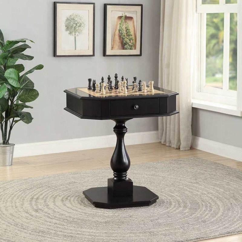 Table de jeu multi L 28 po Bishop, Noir