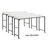 White Finish Multipurpose Over The Bed Desk With Adjustable Height, Metal Legs With Casters, Overbed Table 1Pc, Laptop Table For Bed, Breakfast Table