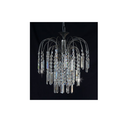 1 - Light Antique Nickel Crystal Pendant