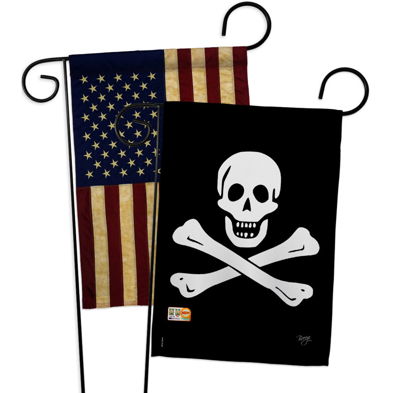 Ensemble de drapeau de jardin 2 faces h 18,5 po x l 13 po sam