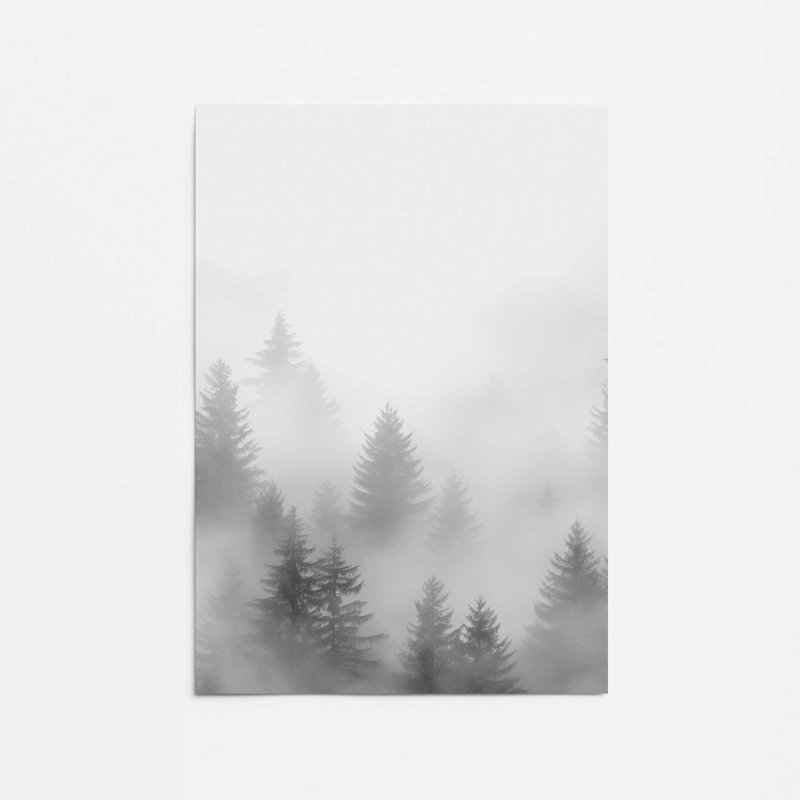 Imprimé Foggy Echoes III, Sans cadre, papier, H 10 po x l 8 po