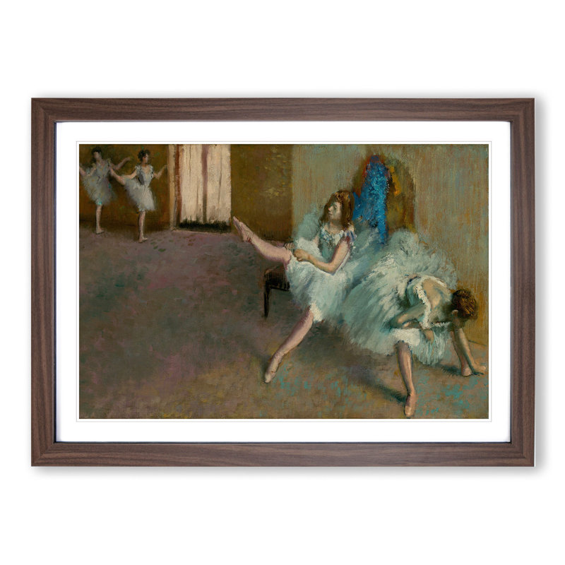 Before the Ballet by Edgar Degas - Picture Frame Painting, Walnut Framed, 48cm H x 65cm W x 2cm D