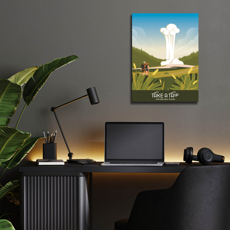 «Take A Trip» par Omar Escalante, art mural en verre acrylique, H 16 po x l 12 po x P 0,13 po