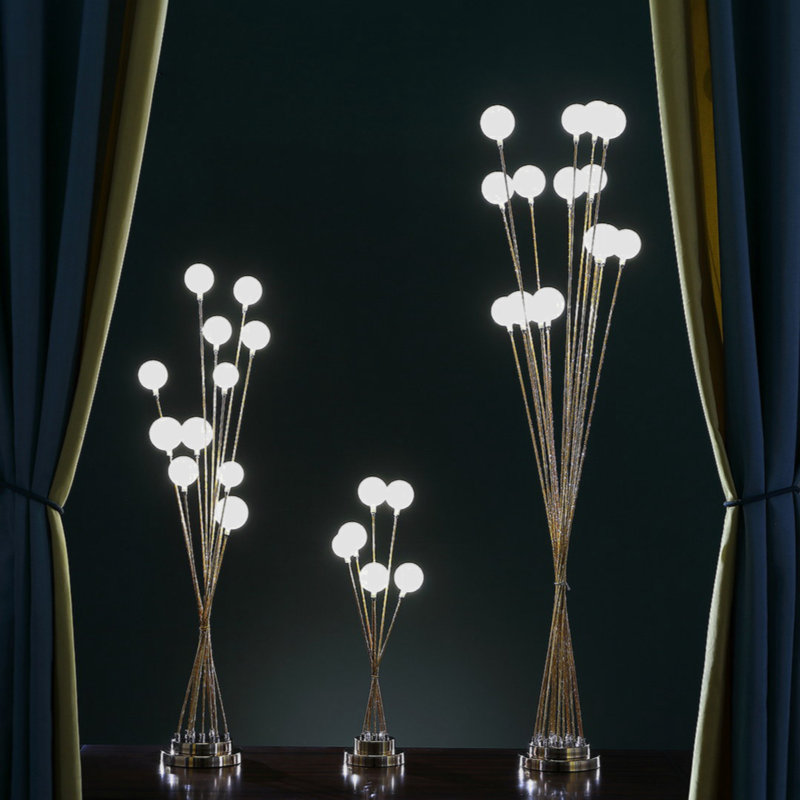 Mechaela 46'' LED Novelty Floor Lamp, Yellow Gold