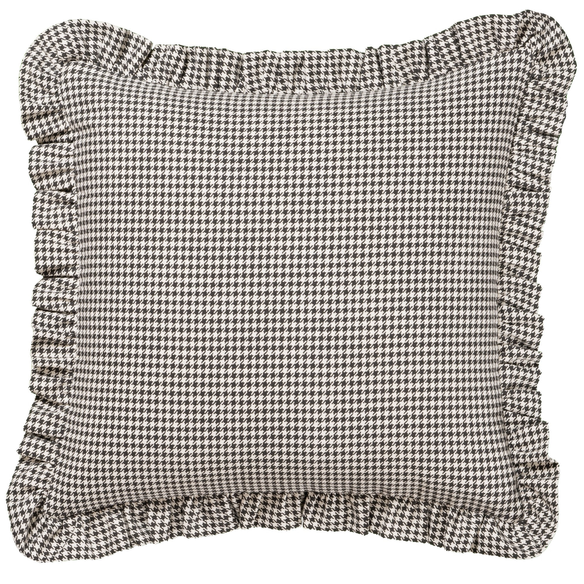 Birch Lane Sashay Ruffled Accent Pillow, Black, Feather