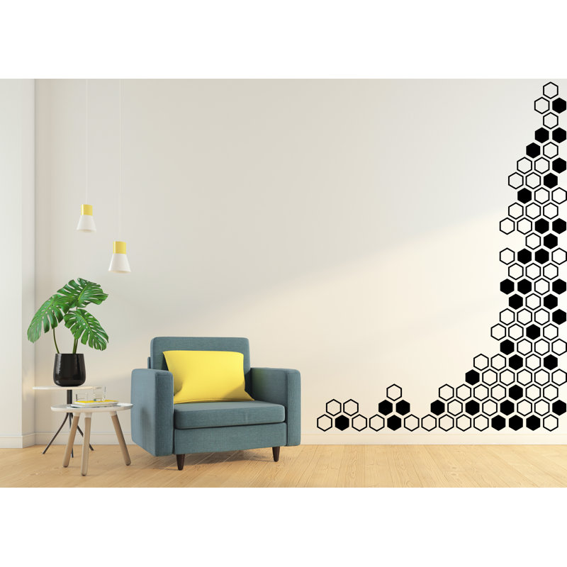 Décalcomanie murale nid d'abeille, décorations hexagonales, art mural géométrique, décoration murale, nid d'abeille, art mural moderne, cadeau pour la maison, décoration de salon 153LU