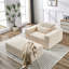 Méridienne en velours côtelé de 75 pouces avec repose-pieds amovible, aucun assemblage requis, fauteuil-lit moderne moelleux
