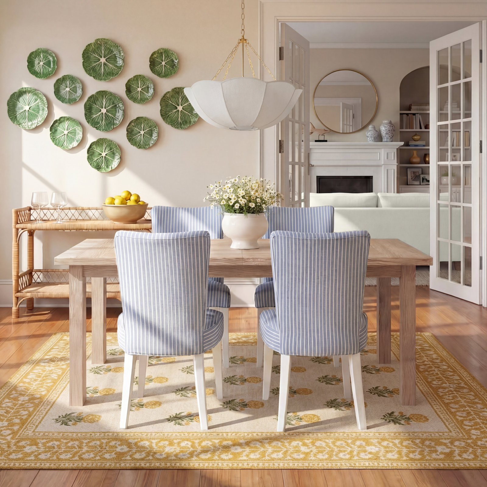Lana 60" Extendable Oak Dining Table, Natural