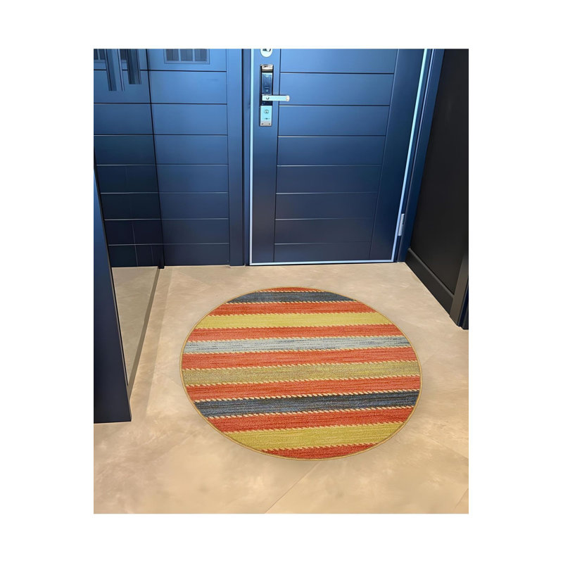 Tapis rond lavable à la machine, Sous-tapis rond 4 pi 11 po inclus