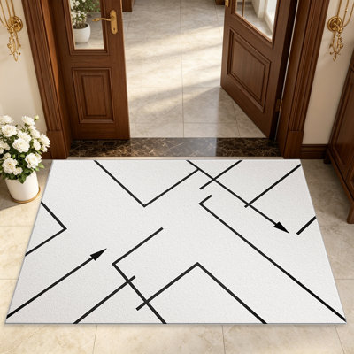 Tapis 1PC Line Arrow, élégant tapis décoratif polyvalent, facile à nettoyer et à entretenir, pièce de mobilier idéale pour la chambre à coucher, le salon, le couloir, le vestibule, le dortoir et le bureau afin de rafraîchir l'ambiance intérieure de votre maison