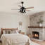  Ventilateur de plafond de 52 pouces avec lumières et chaînes de traction