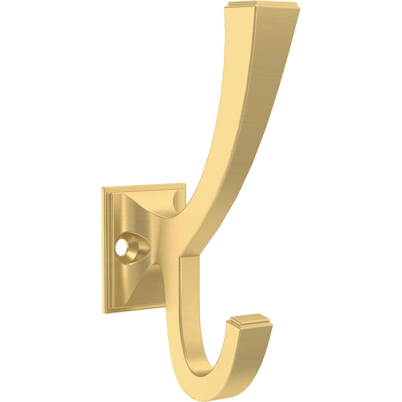 Modern Gold Double Hook Wall Mount Hanger