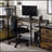 Rectangular Writing Desk With 2 Tier Shelf-573868662