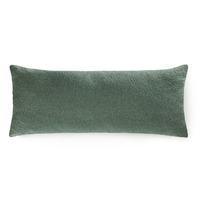 Leto Woven Chenille Pillow Made-To-Order, Rectangle 14"H x 36"W, Jade