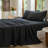 100% Washed Cotton Bedding Sheet Set 4 Pieces,1 Fitted Sheet,1 Flat Sheet and 2 Pillowcases,Comfy Textured Sheet Set-119423617-119423620