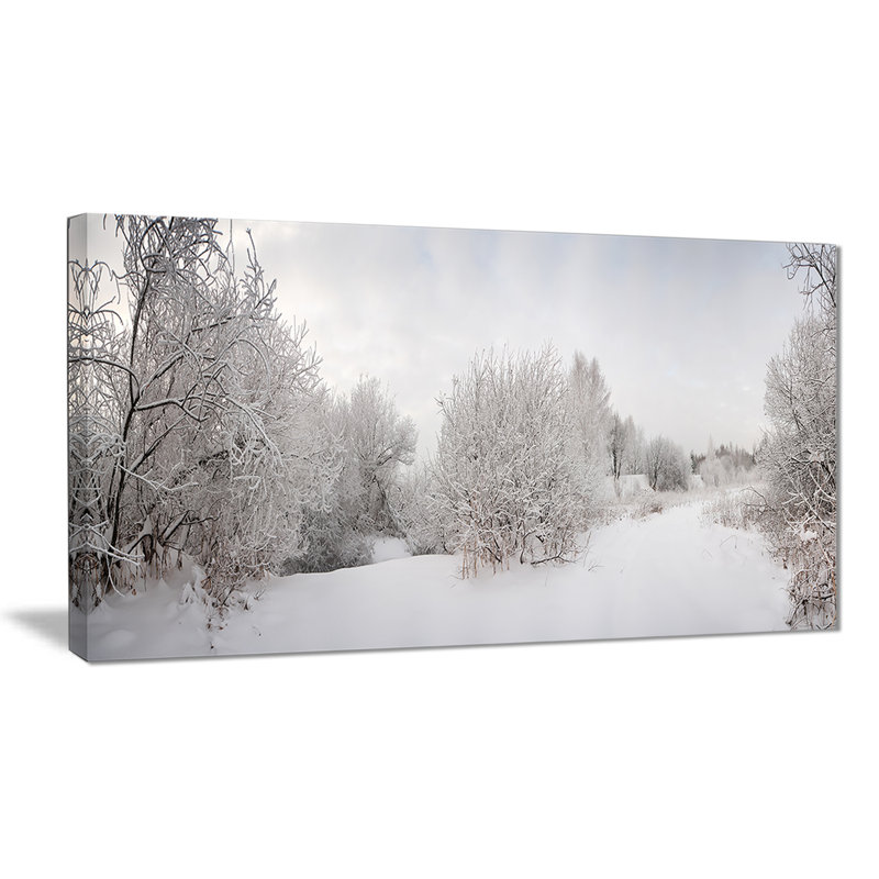 «Snow Landscape with Frosted Trees», impression sur toile, H 16 po x l 32 po x P 1 po