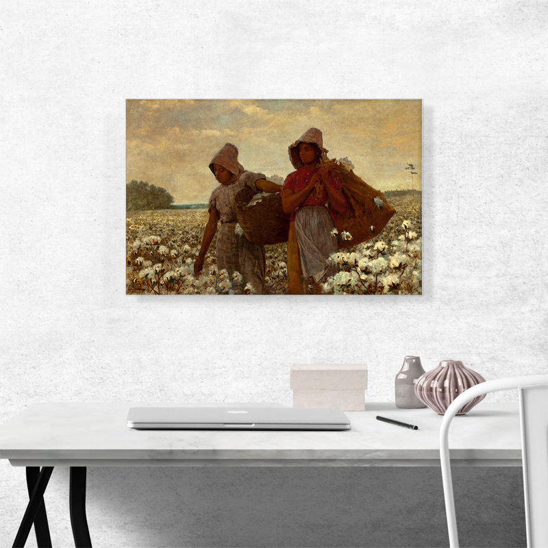 «The Cotton Pickers 1876» par Winslow Homer, reproduction d'art sur toile tendue, H 18 po x l 26 po x P 0,75 po
