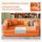 Lozena 78-Inch King-Size Convertible Sleeper Sofa Bed with No Assembly, Boneless Hybrid Mattress Couch Compression Sofa In a Box-214572744