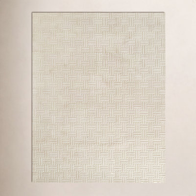 Maricopa Ivory Hand-Loomed Geometric Wool Rug