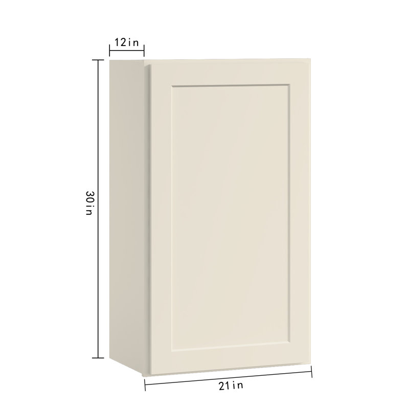 Armoire murale de style Shaker blanc antique l 21 po x P 12 po x H 30 po Homeibro Cozy Design, Shaker blanc antique
