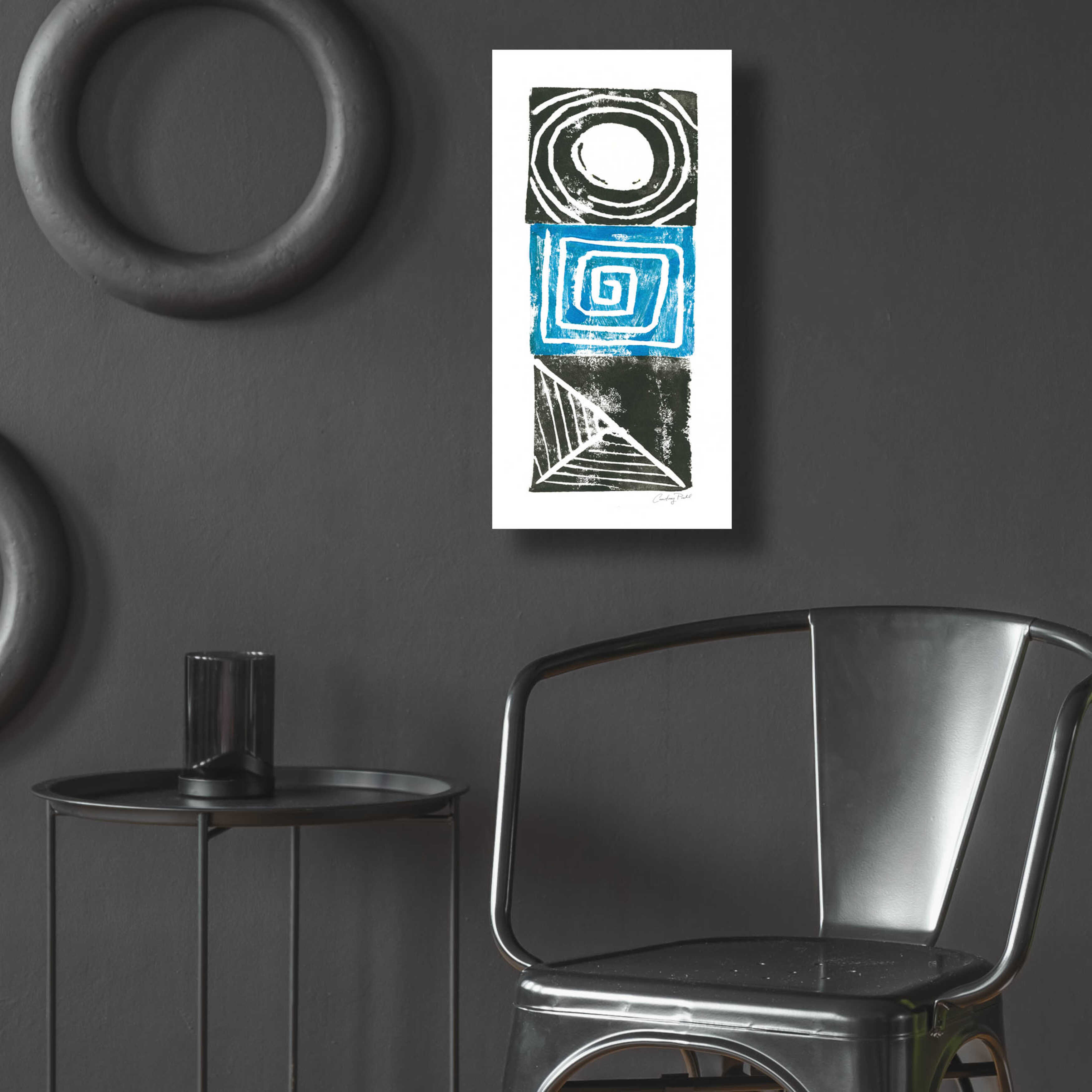 Wrought Studio 'Block Print III by Courtney Prahl, Acrylic Glass Wall