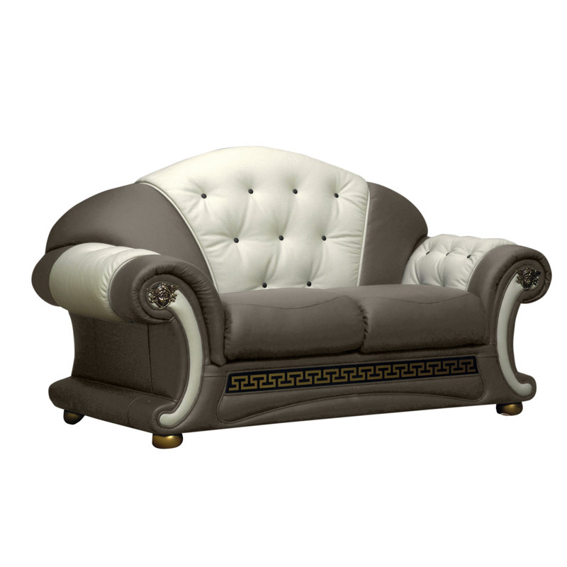 North Carolina Faux Leather Sofa, Grey