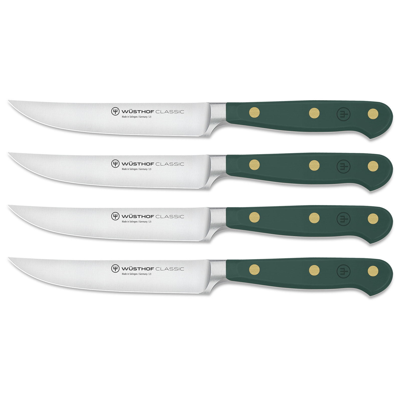 WÜSTHOF Classic Color 4 Piece Steak Knife Set, Fresh Rosemary
