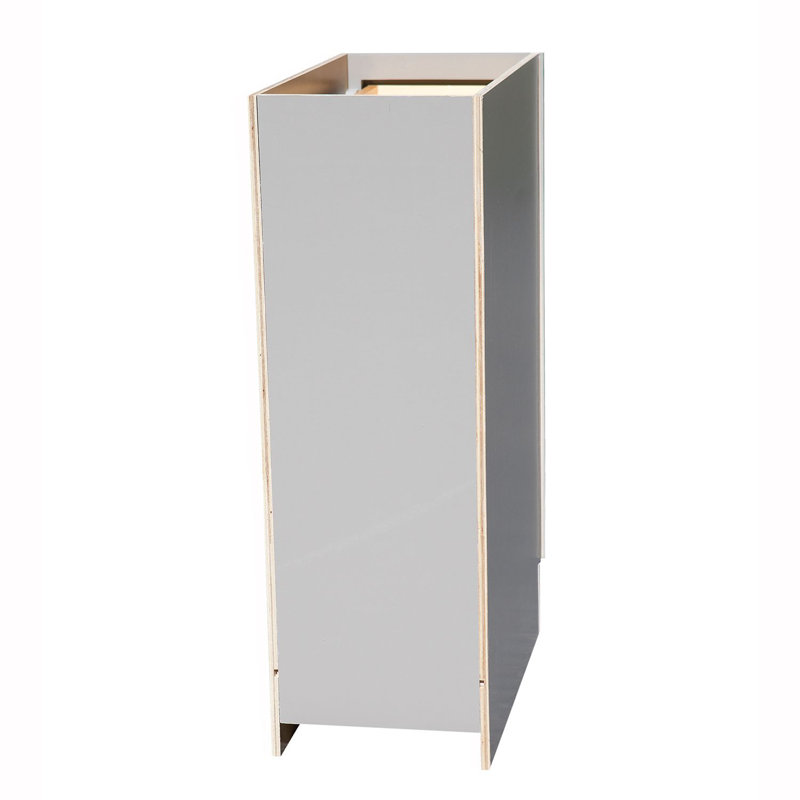 Ransom Gray Shaker 3-drawer base cabinet, 34.5" H x 18" W, Gray