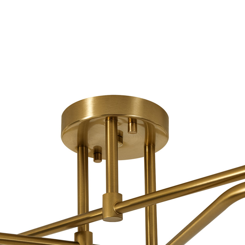 9 - Light Sputnik Glass Bubble Linear Semi Flush Mount