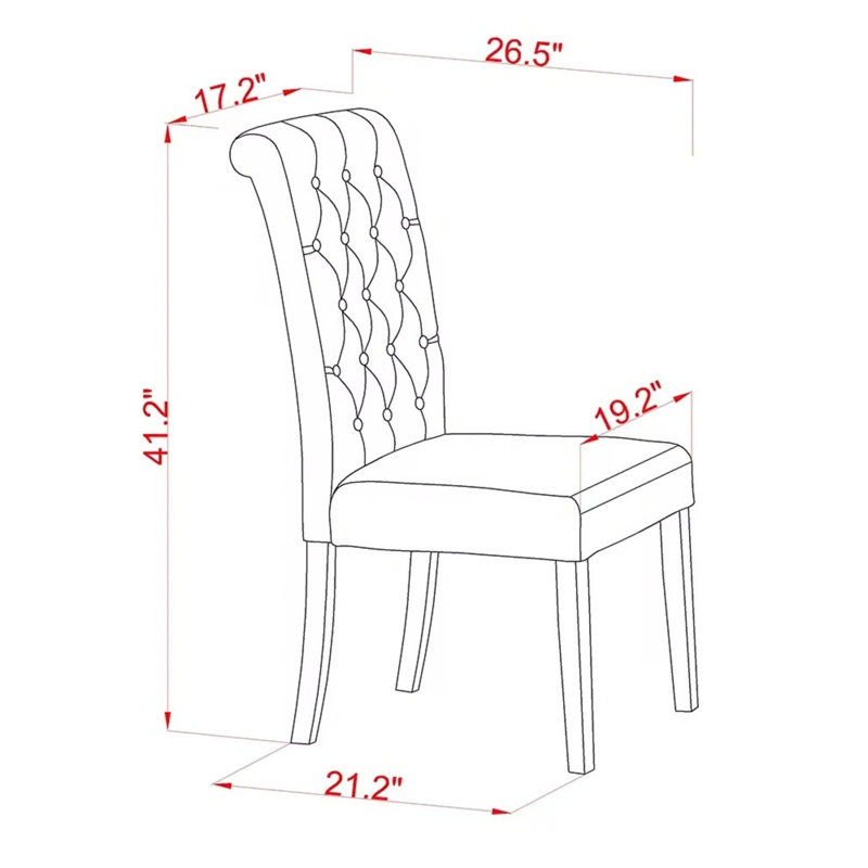 Ensemble de table de salle à manger 5 pièces comprenant une table de cuisine ronde avec piédestal et 4 chaises de salle à manger Parson en tissu beige clair, 42 po x 42 po, lin blanc