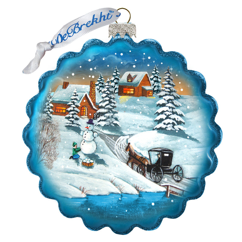Ornement de Noël en forme de couronne de vacances Splendor