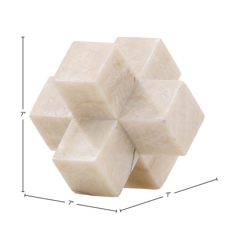 Cirrus Onyx Stone Sculptural Object, Natural