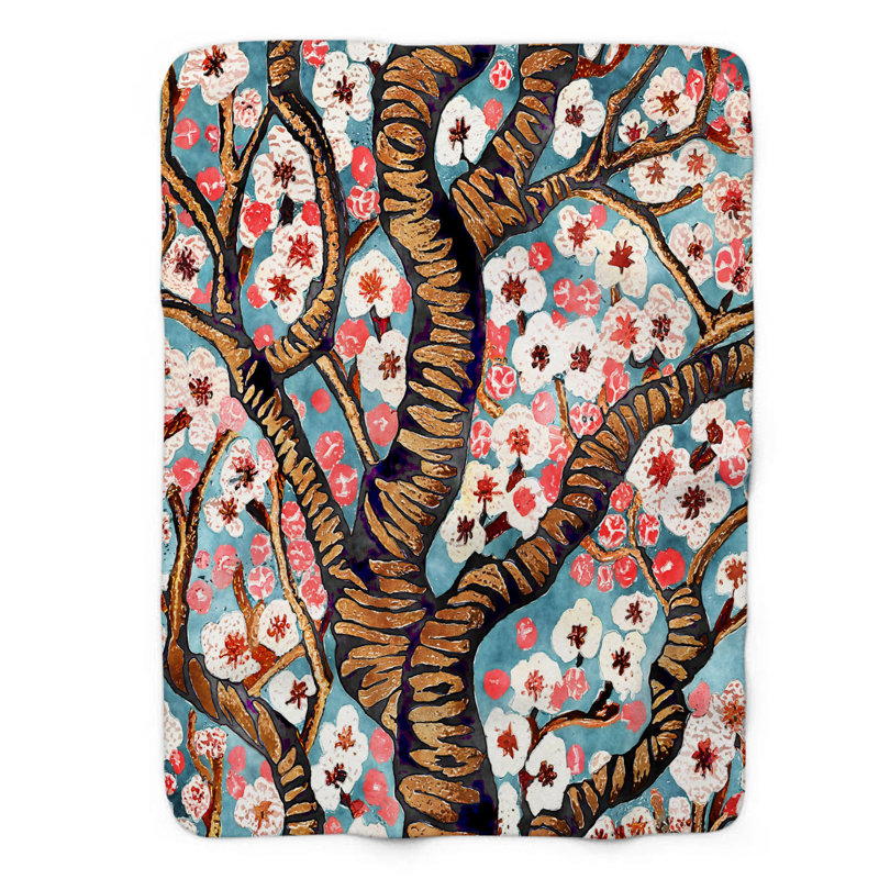 Jeté Arboreal Blossom Hideaway - 1 pièce Sherpa Premium, L 50 po x L 60 po